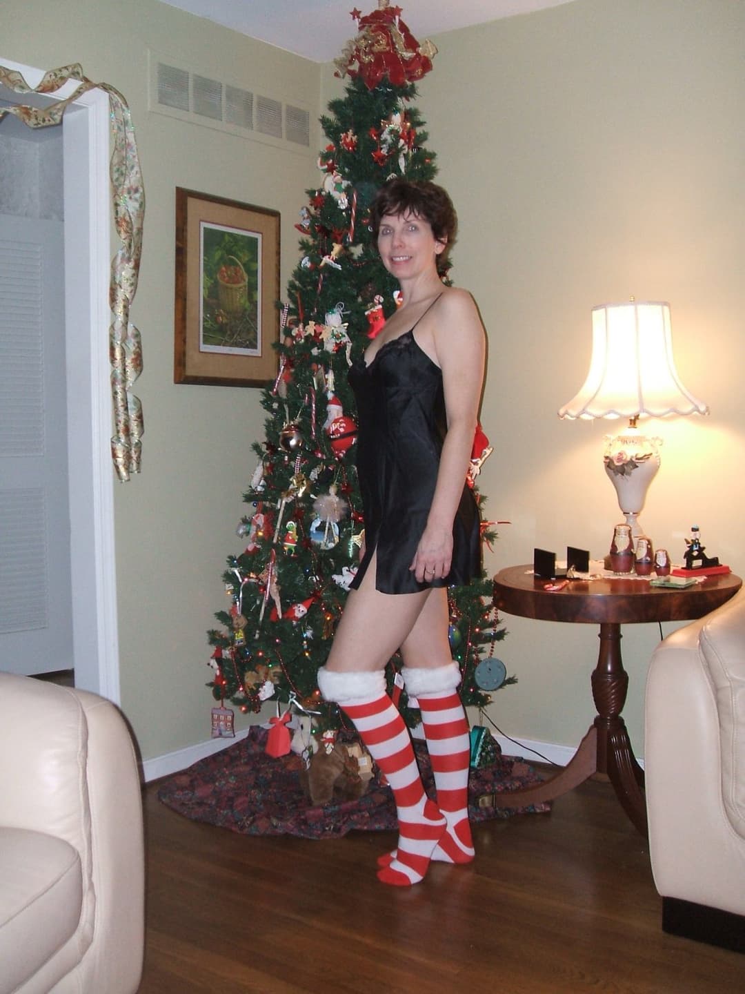 Christmas Memories MILF Nude by Christmas Tree 2