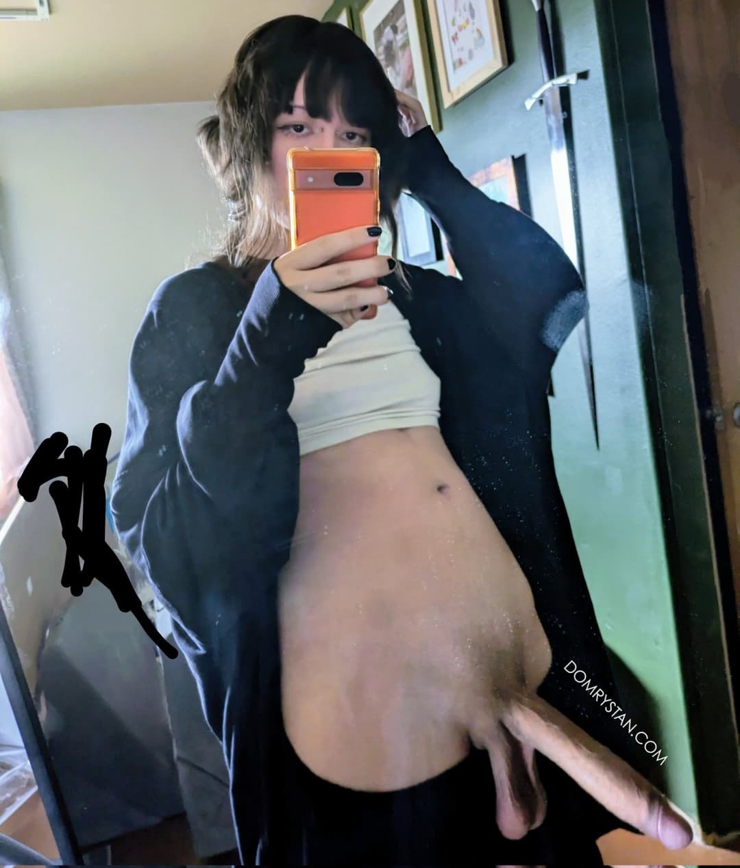 Click to view full size PT2- DomRystan - Dominique Rystan , Trans With Massive Long Cock