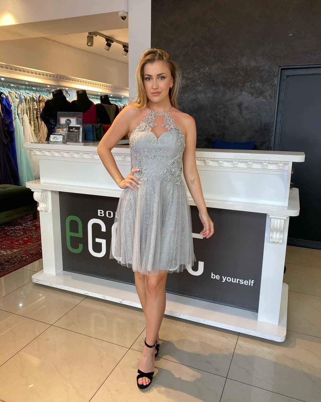 Hot Blonde bosnian slut from Austria with amazing dress - austrian girl from bosna,legs feet ass