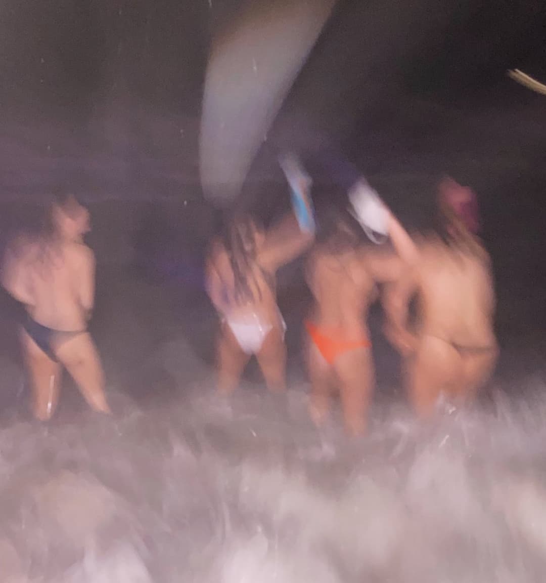 Click to view full size Drunk college party girl pisses in sink