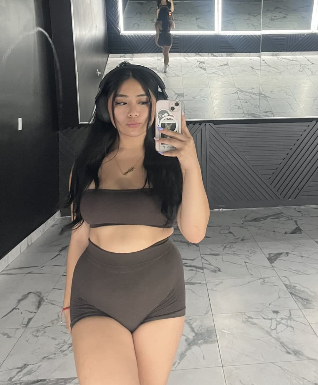 Thick ass ABG grasping for money and attention. Stupid Asian bitch finessing niggas for money