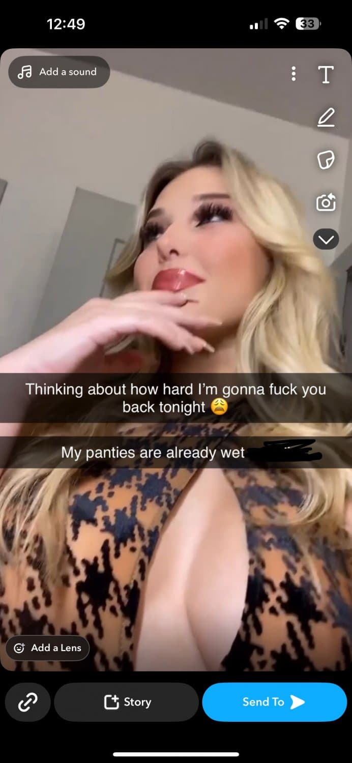 UGA Sorority slut, Blonde new snapchat tapes leaked. DM for more video