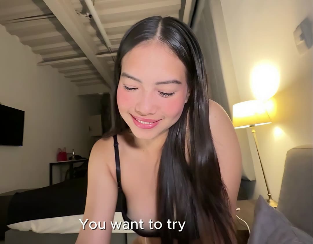 She watches her sister suck him until she agrees when he asks her if she wants to try