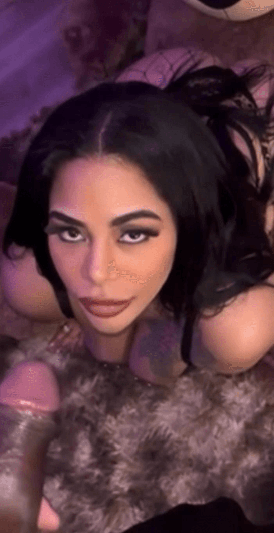 Curvy Latina Escort Sucks BBC On Knees