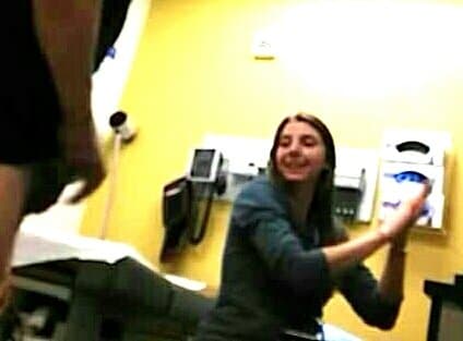 Click to view full size Old perv tries his hardest with a hot doctor