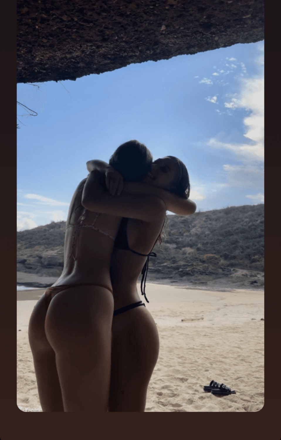 From party to the beach. To show off that slutty ass