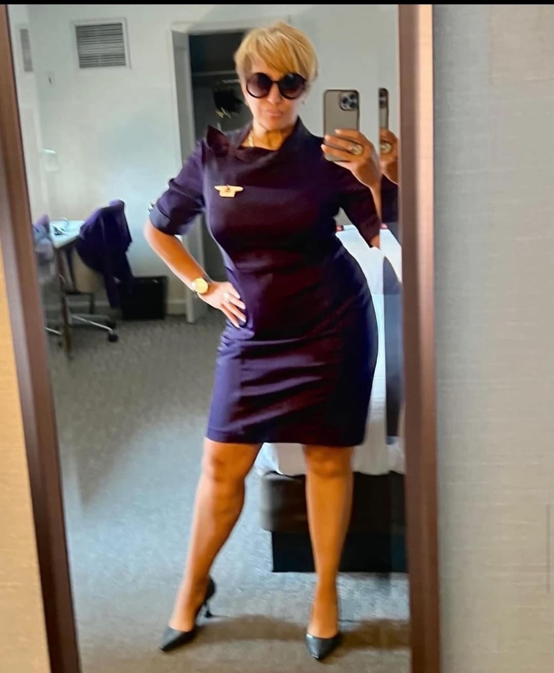 Thick Gilf flight attendant