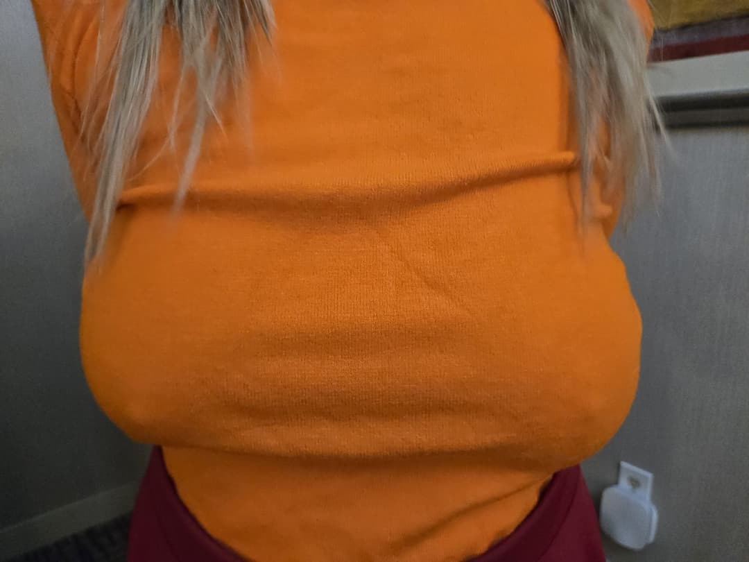 Married neighbor slut orange sweater