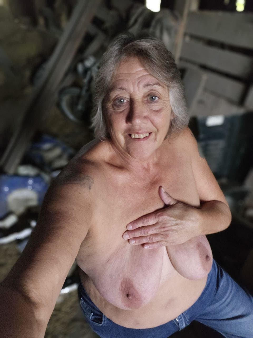 Fat Granny With Big Saggy Beautiful Tits