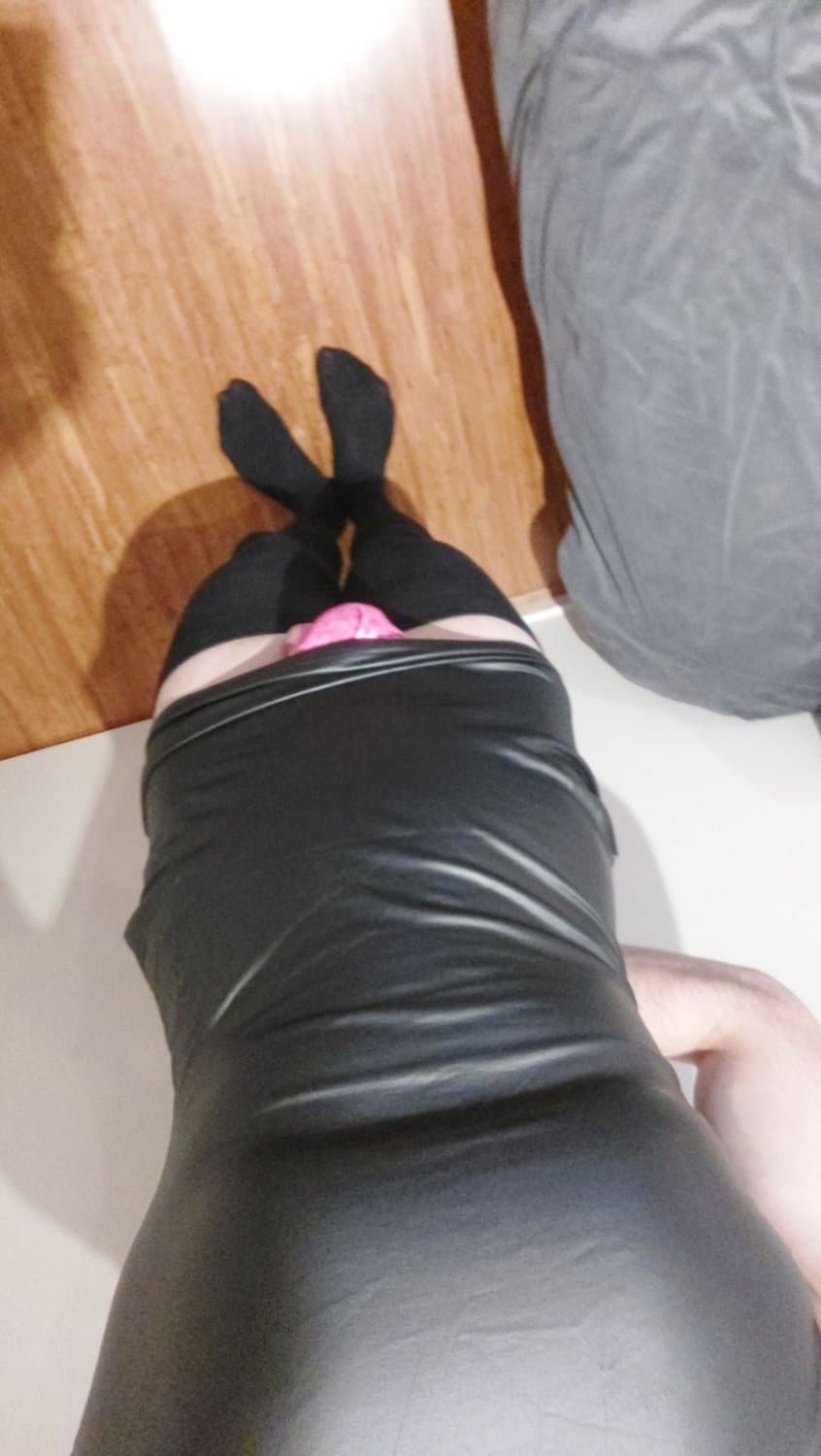 Sissy Lucy Belle shows off her new clothes like a slut