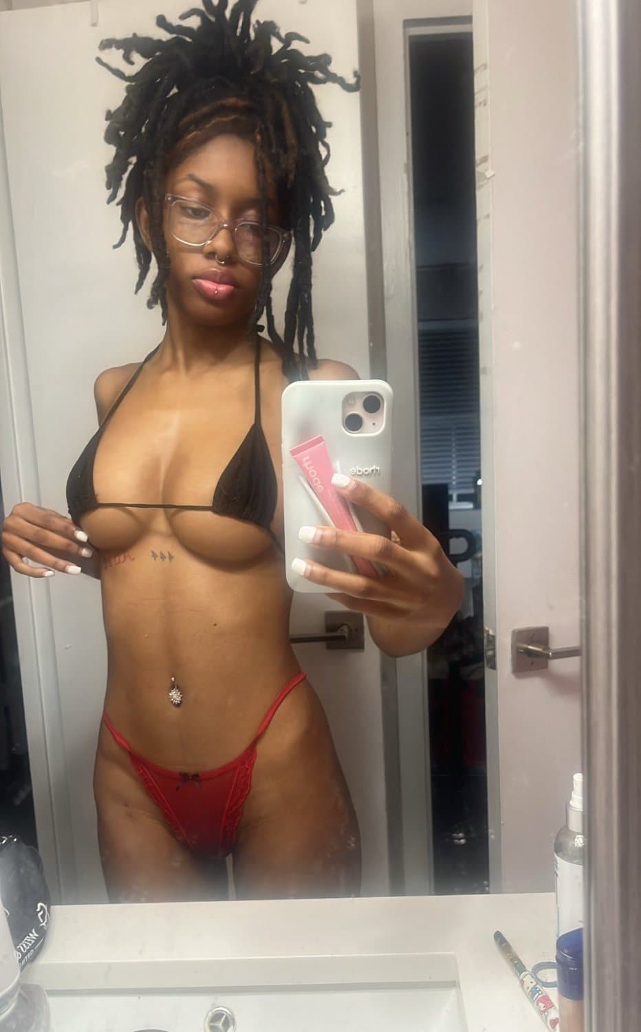 Slim Petite Ebony Dread Head With Perfect Titties N Ass 4