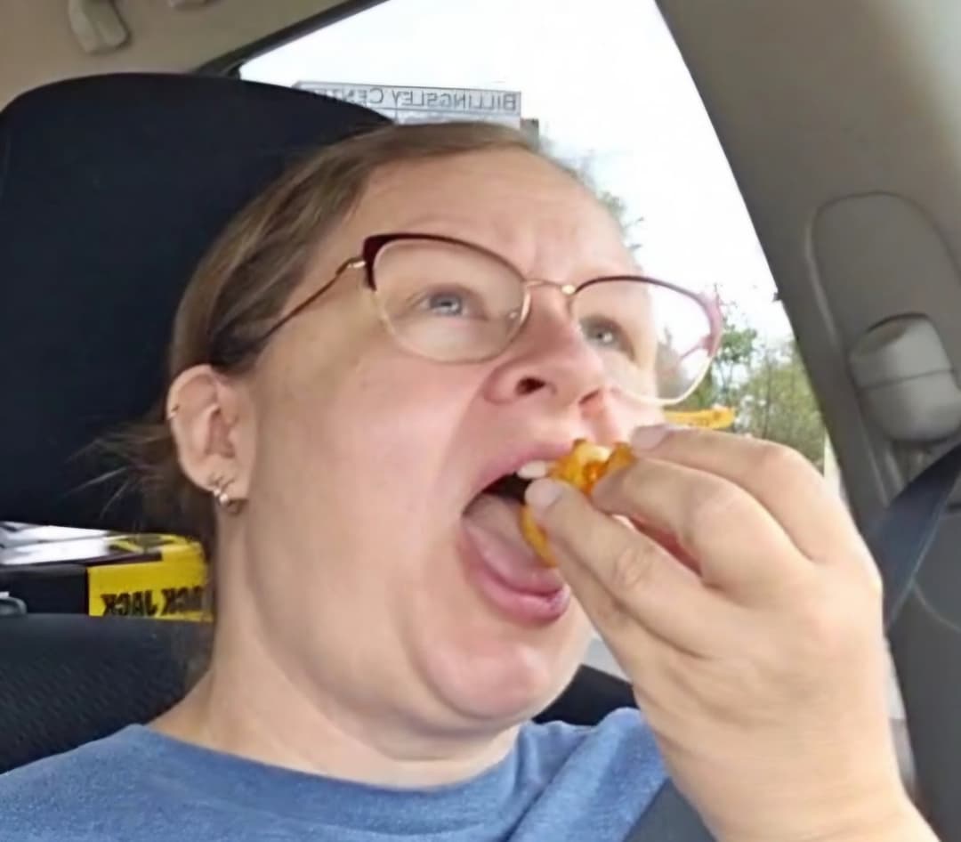 Click to view full size Fat Pig Amber Stuffing her fat face