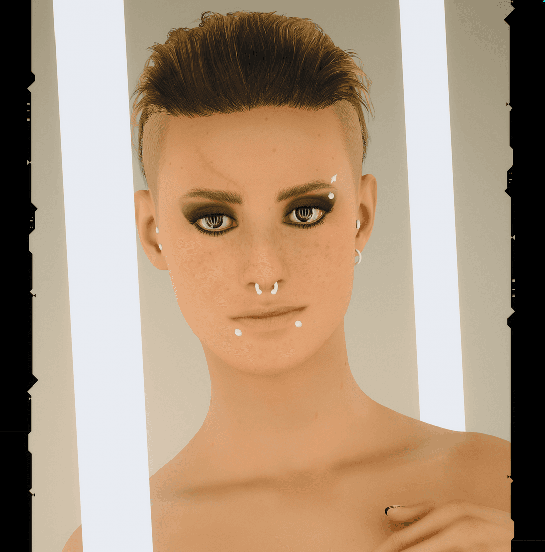 Cyberpunk 2077 Fem V Photo Sessions, Big Tits & Hairy Pussy