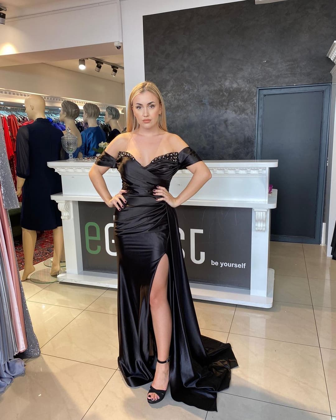 Hot Blonde bosnian slut from Austria with amazing dress - austrian girl from bosna,legs feet ass