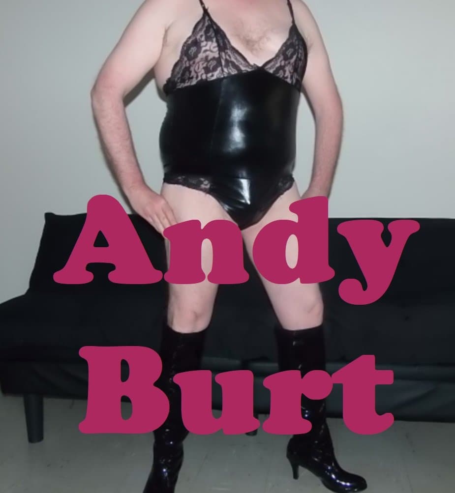 sissy andy burt in vinyl bodysuit