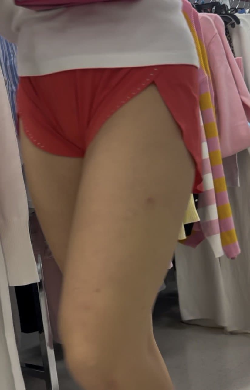 Tight shorts tight Pussy print blonde