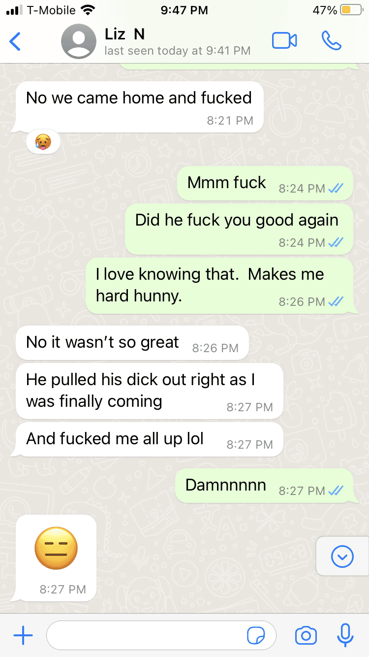 Married slut texts her lover after fucking her husband. Makes them both cum