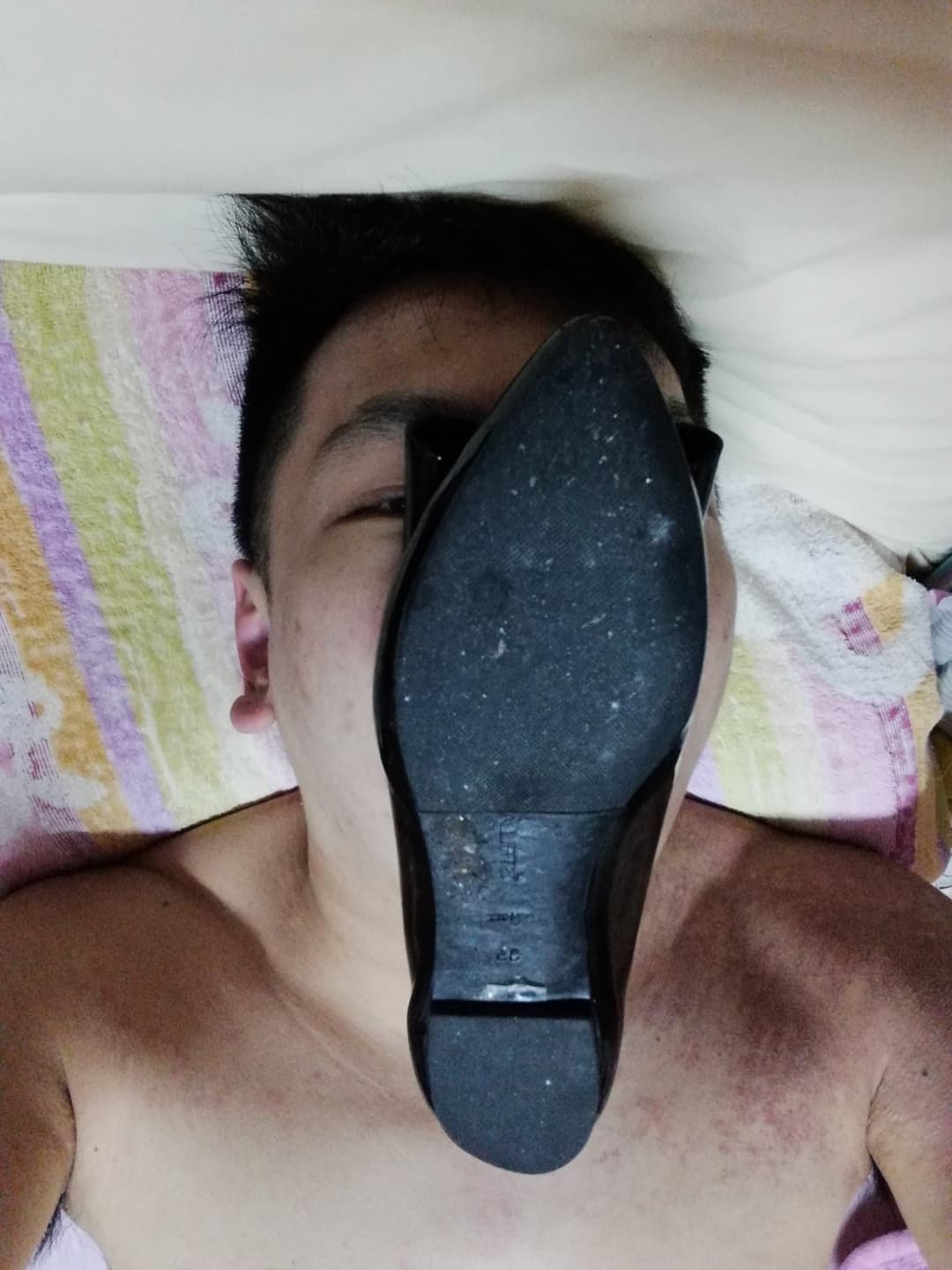 Asian shoes and cum 2