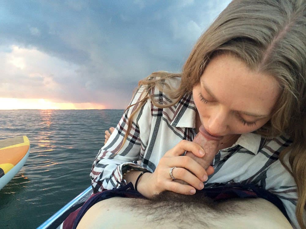 Hollywood Actress caught sucking sick on boat!