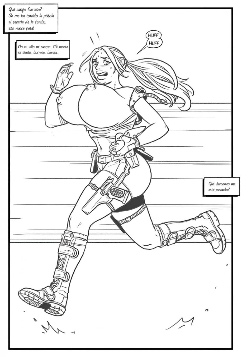 [comic] Lara Croft in the labyrinth of the minotaur (english - español)