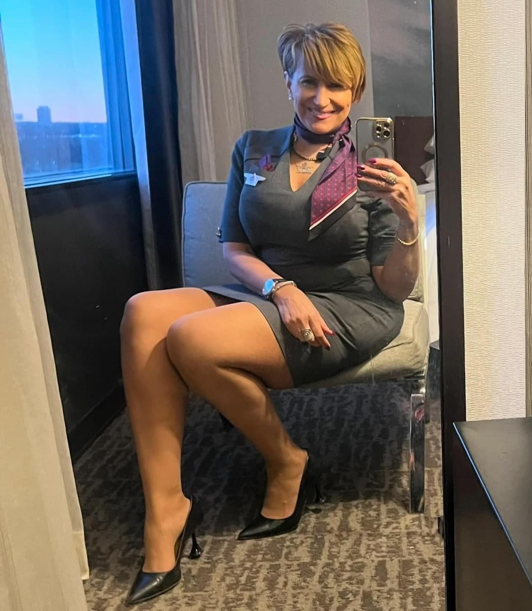 Thick Gilf flight attendant 2