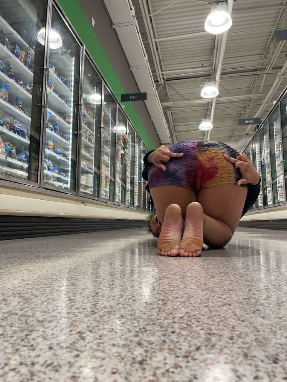 made the slut do all this in public ??even random people were watching her