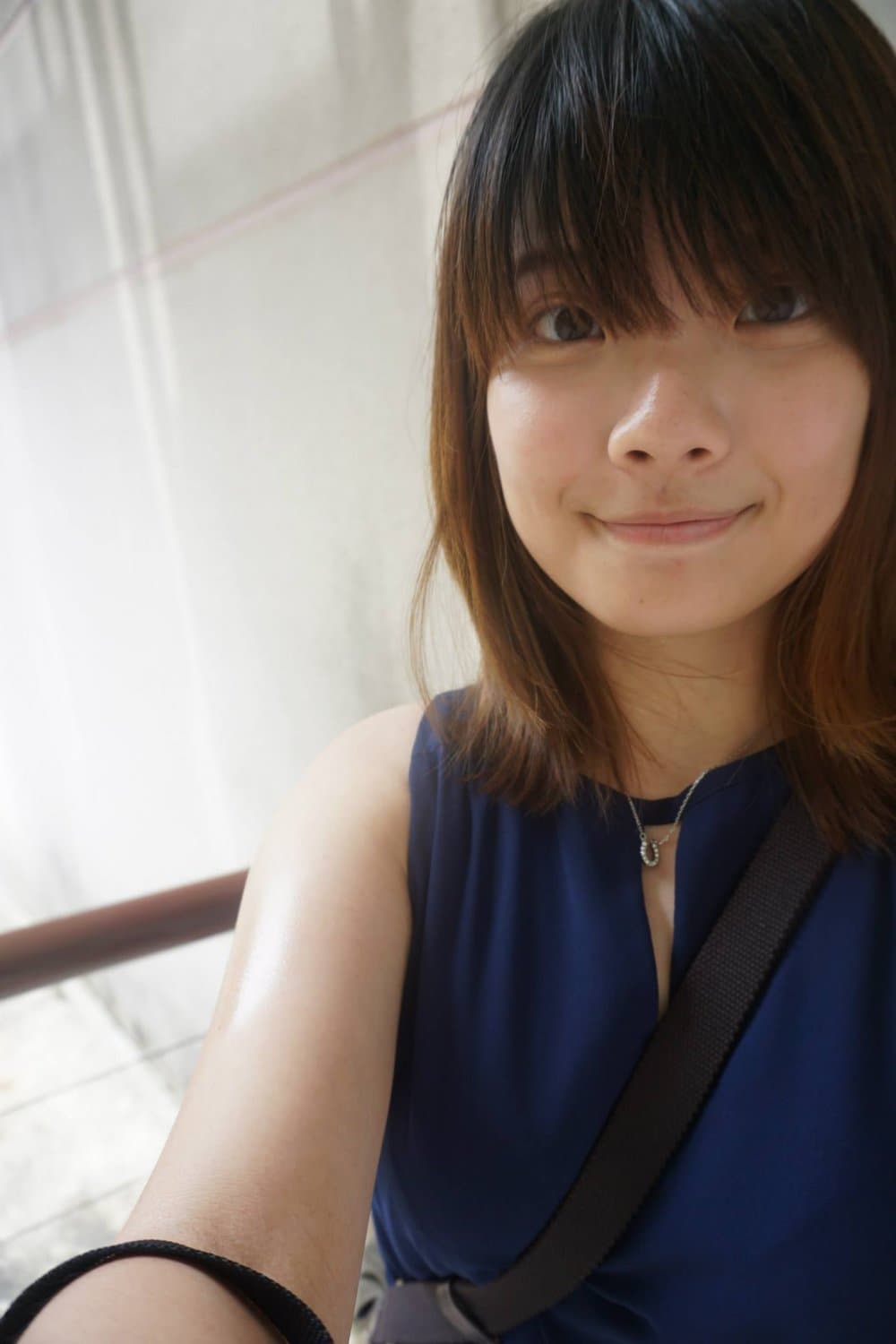 Cute HongKong girl with big tits giving sloppy blowjob