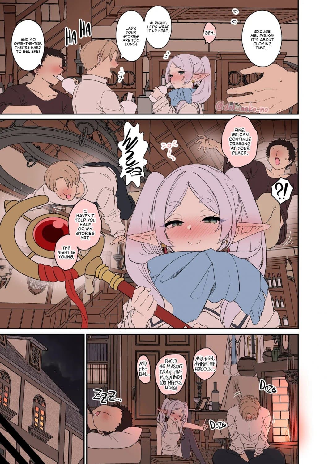 Frieren Has a Very Bad Night Part 1 & 2 Hentai Comic Porn