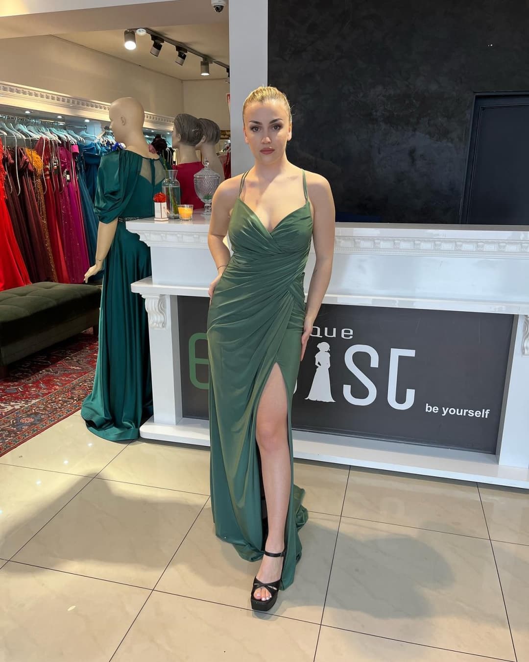 Hot Blonde bosnian slut from Austria with amazing dress - austrian girl from bosna,legs feet ass