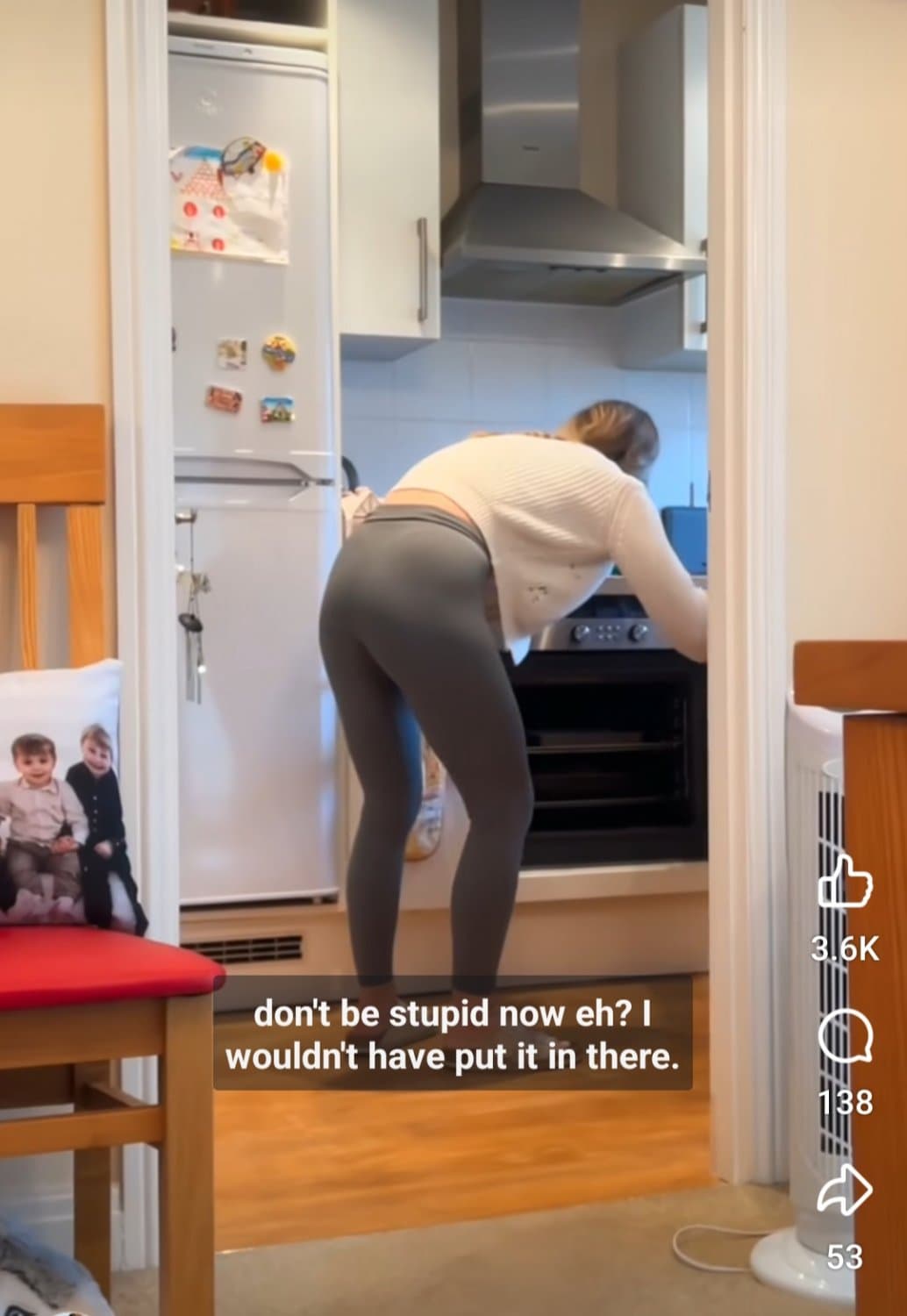 Natalie H. in leggings cameltoe