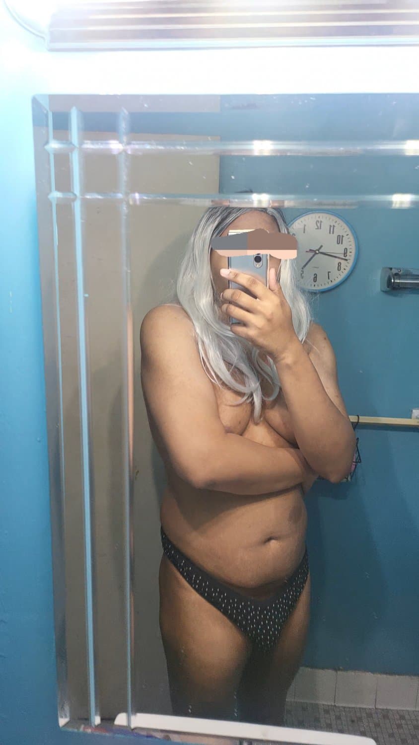 Ebony Crossdresser Striptease