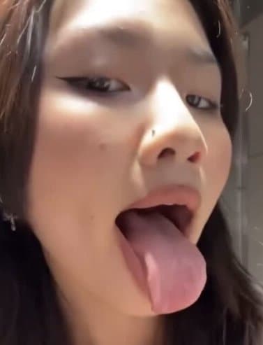 Tiny Asian TikTok Slut has her tiny Asian teen Abg tongue out for your warm semen! Cum on her face!