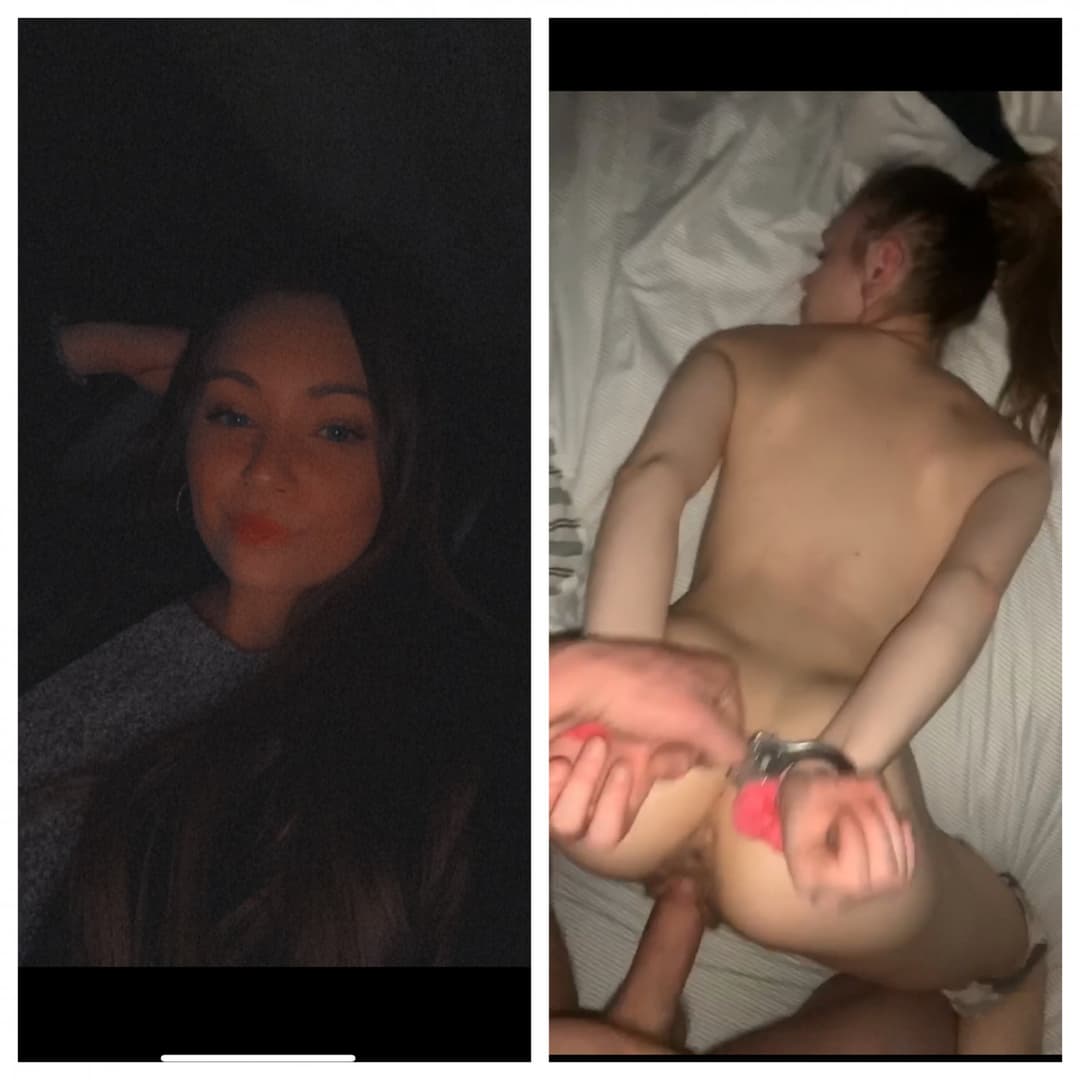 Sexy petite slut smokin meth gets cuffed and pounded by my big white cock