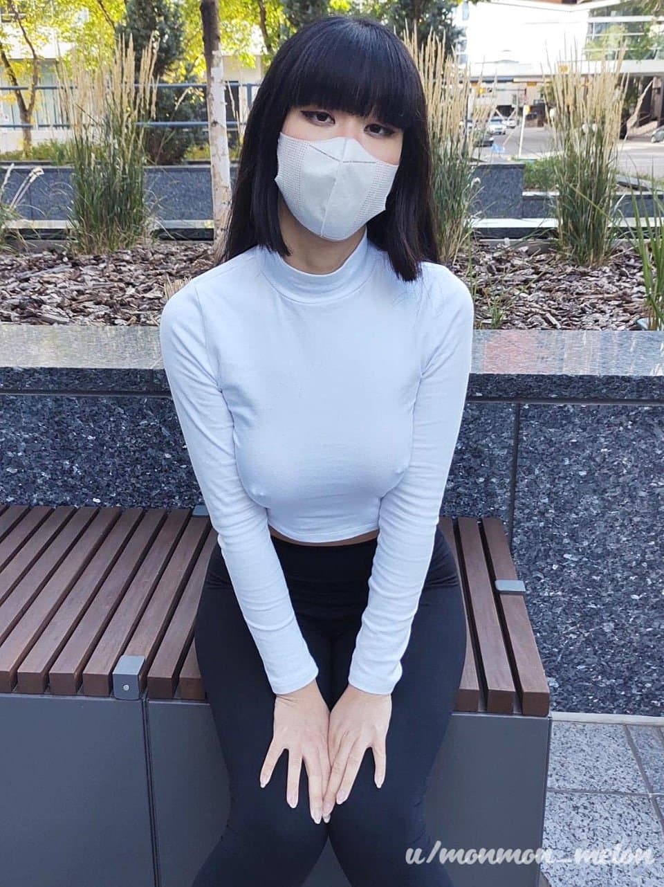 Pierced braless Asian ??