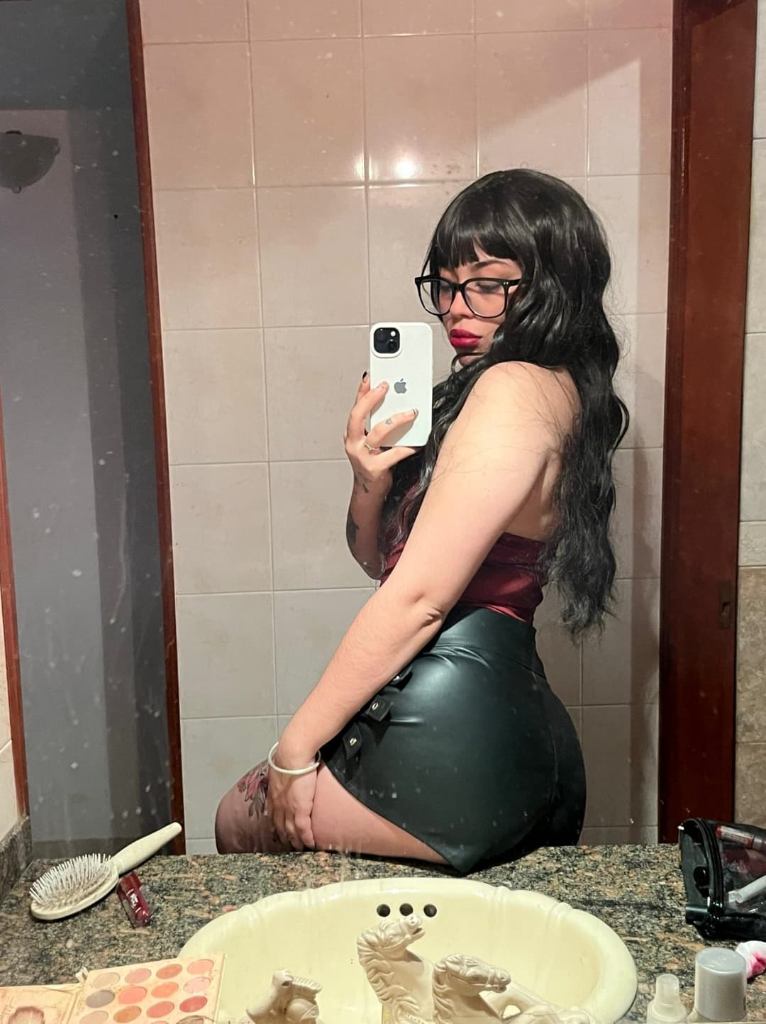 I’ll let you peek under my skirt but only if you beg nicely