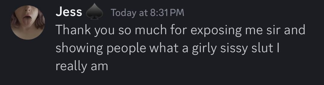 Sissy Pawg Jess relapsed again, msg her and tell her she’s meant to be a sissy slut forever