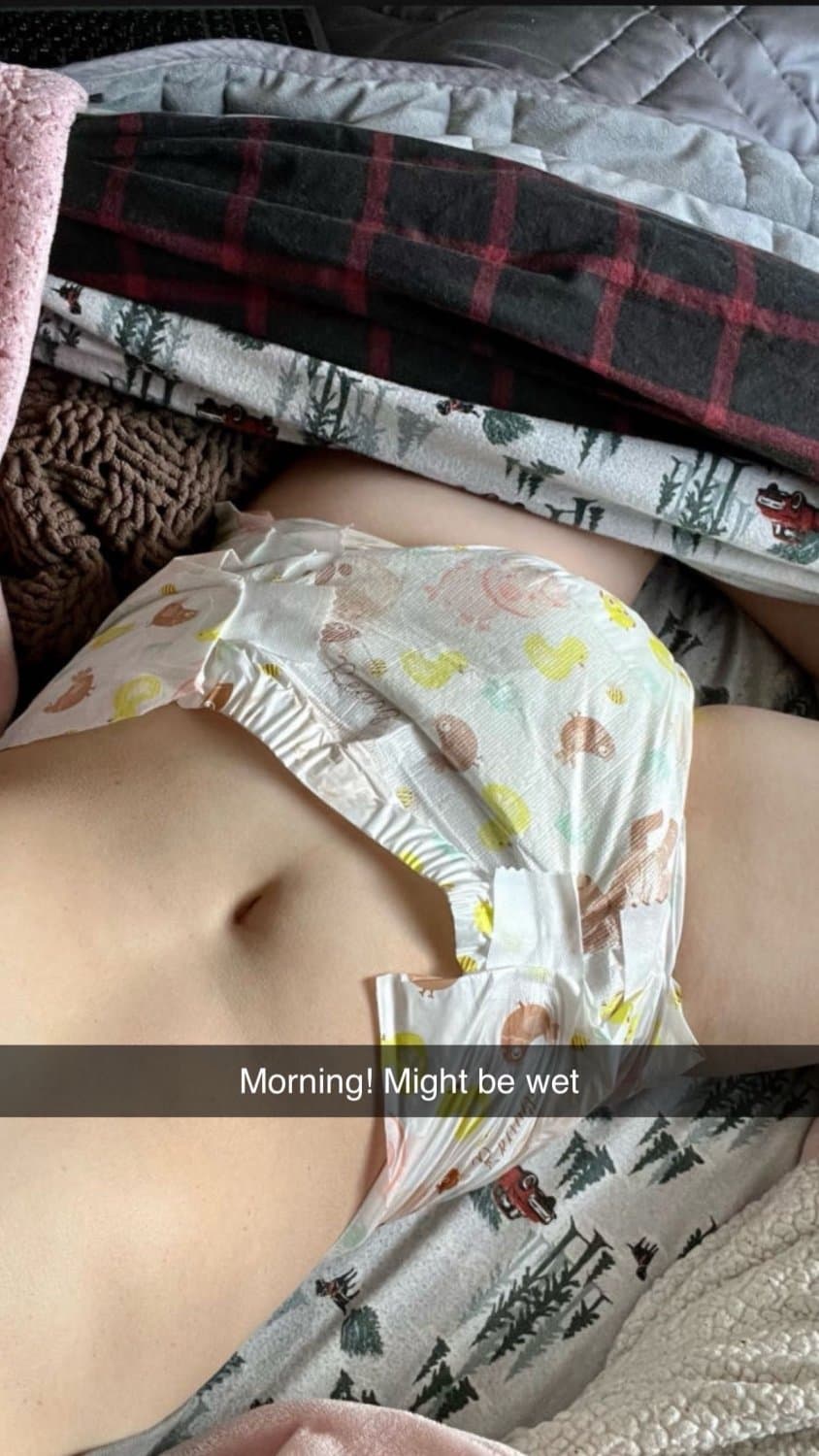 Hot blonde loves wetting her diapers