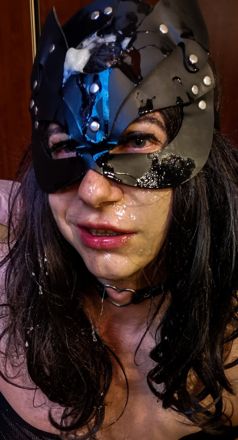sissy self facial and experimenting with own frozen cum (DIIIANA)
