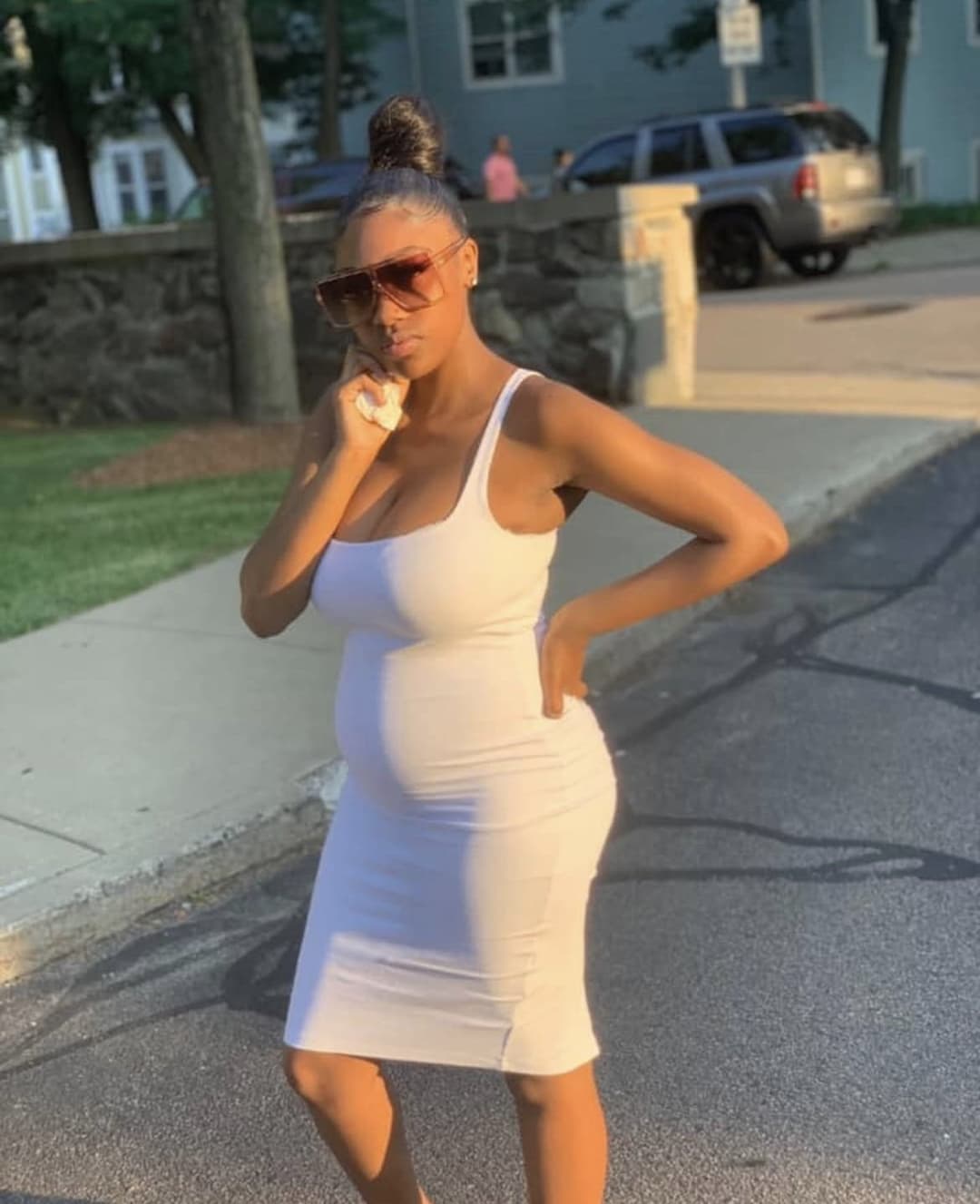 Pregnant whores Dejah, Dana & Heaven get cocked by horny perv