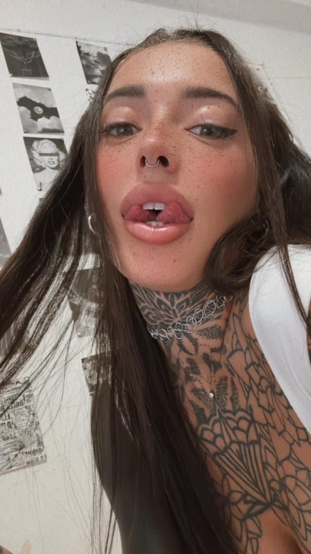 Gothic split tongue sluts id nut in ?