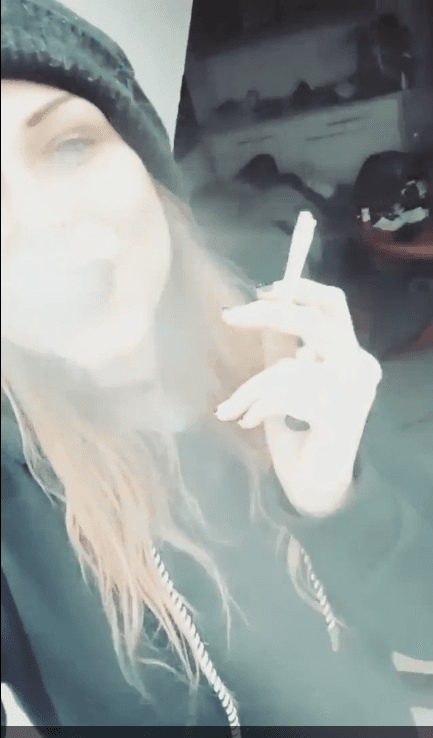 smoking hot emo hipster goth girl fucks the guys in the band. I love when women smile and smoke.