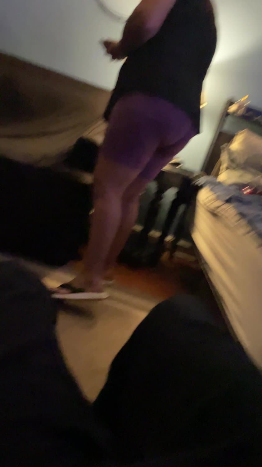 My Mexican mom came to the living room with her fat ass