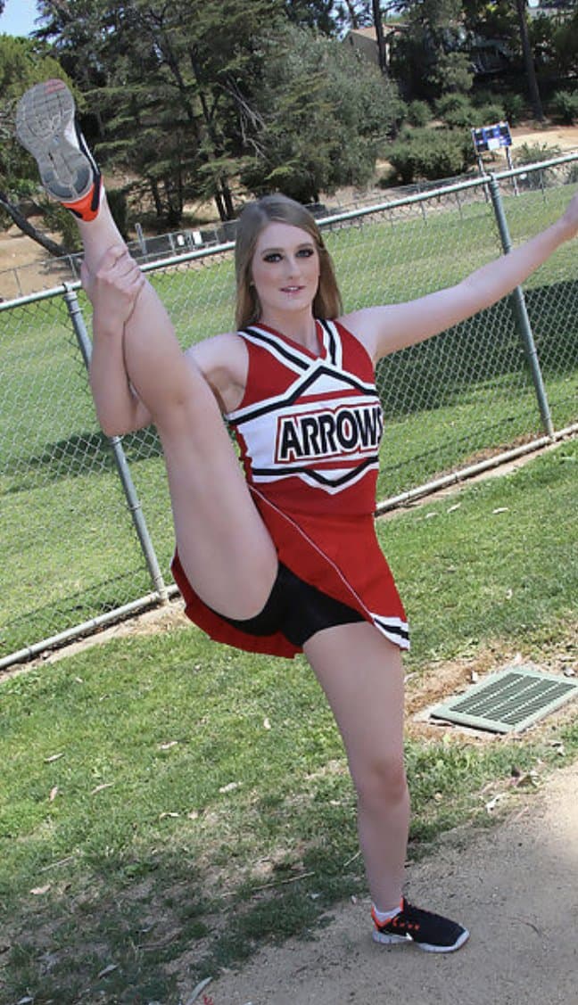 She was a cheerleader in highscool, now she fucks 3 black guys in uniform for cash