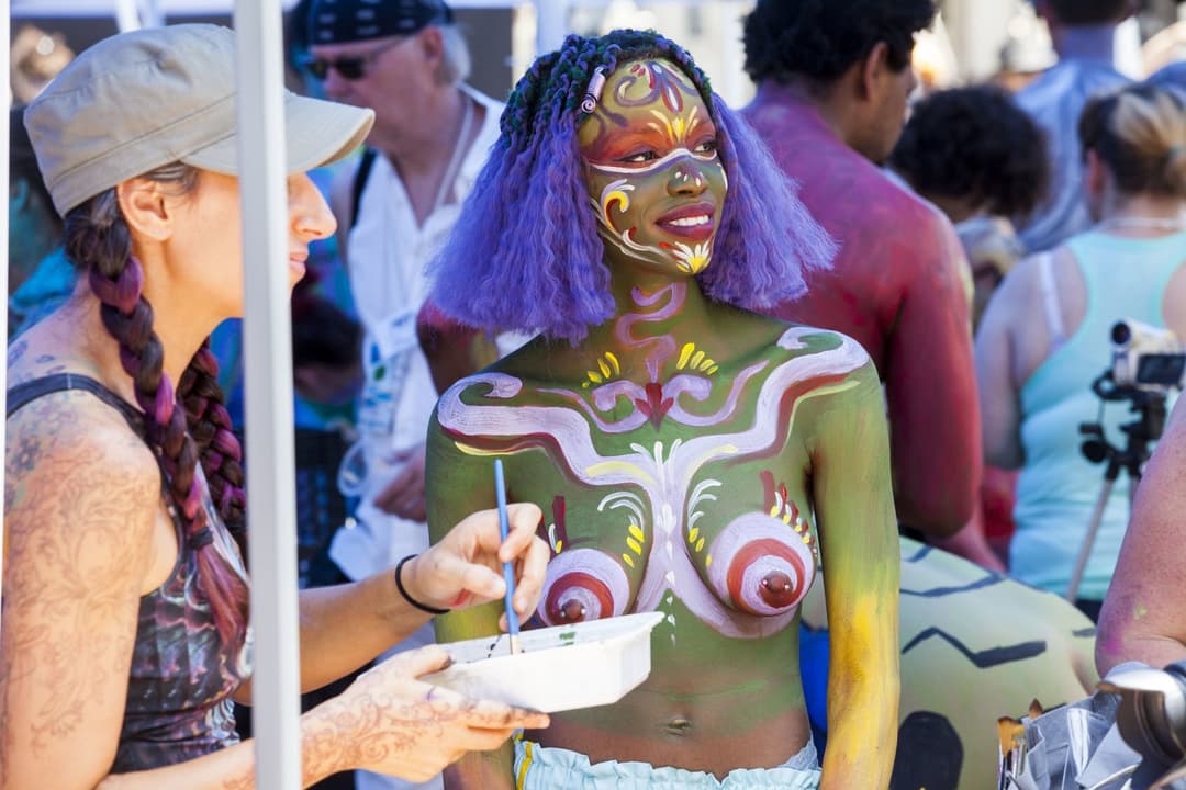 Body painting day in NYC