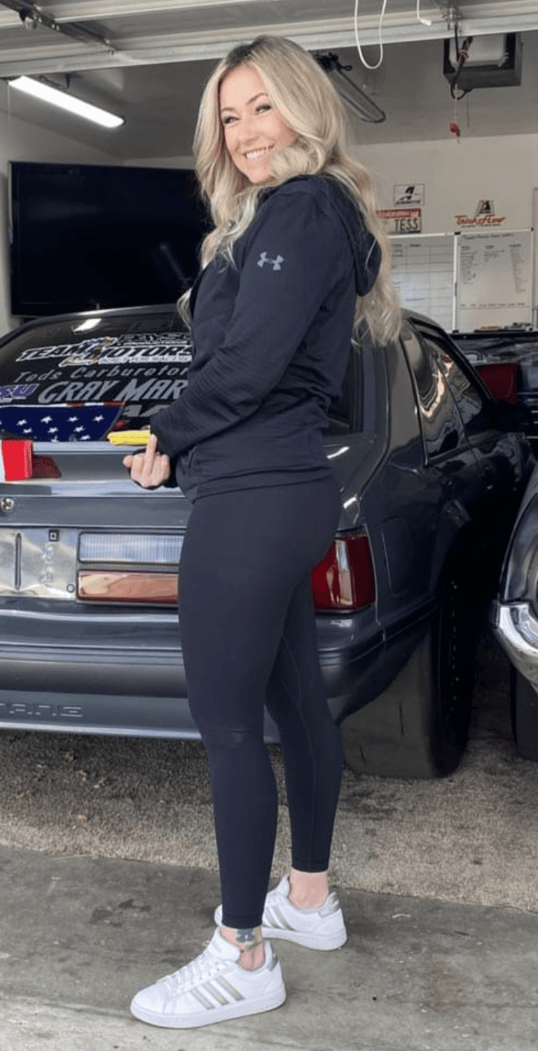 Beautiful thick blonde mechanic slut