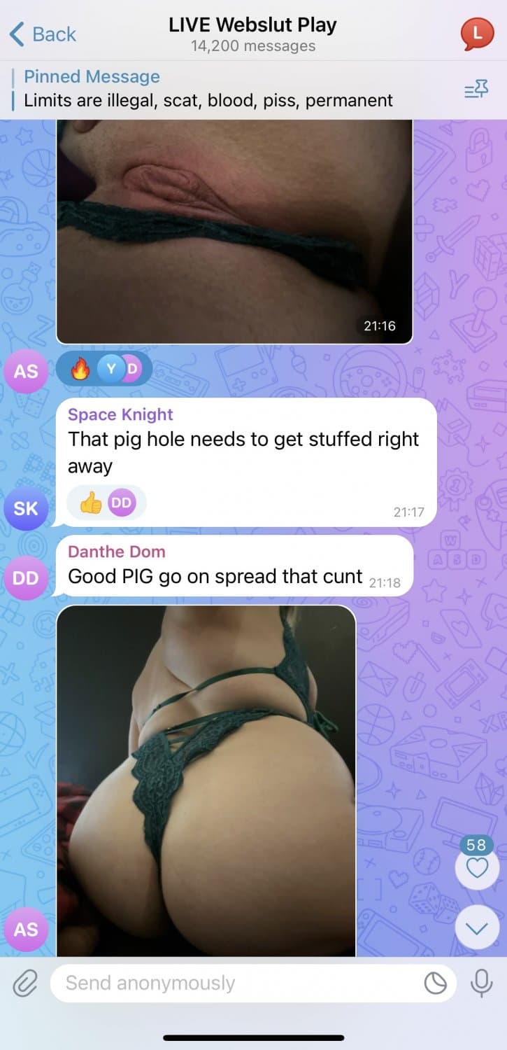 Made my fat obedient PIG perform in my Telegram group as a free use webwhore ??❌?‍???
