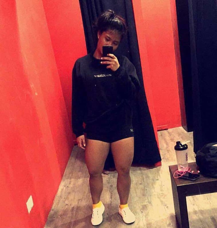 My favourite fitness girl with big thigh but I like her thigh more But she arrogance type