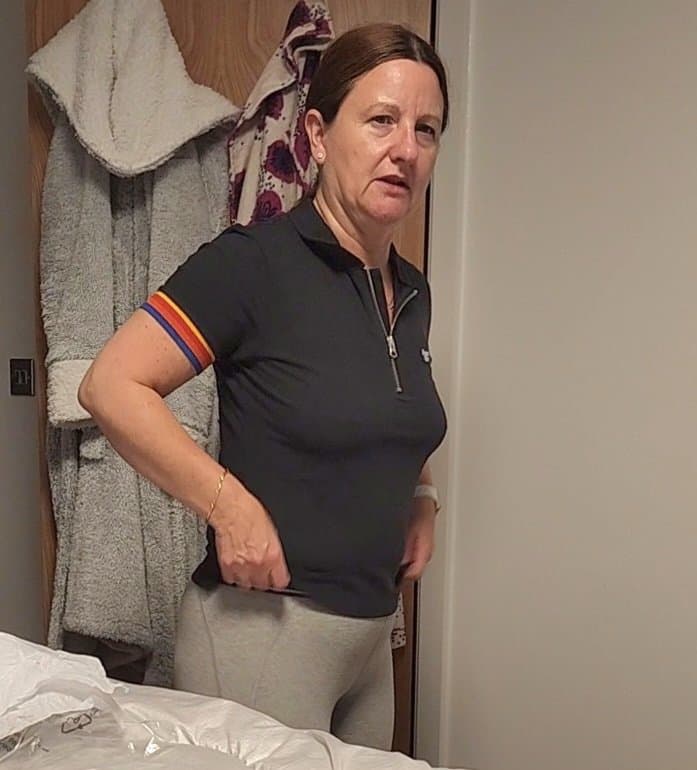 Which outfit do you want to see this mature butterface pop out her little boobs?