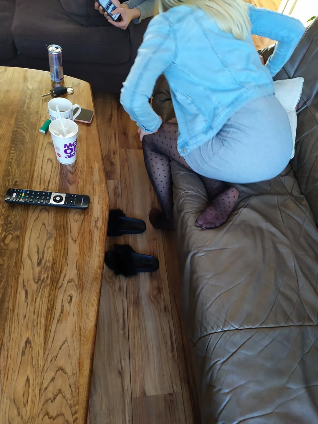 my daughter best friend come to our house pantyhose feet hot blonde