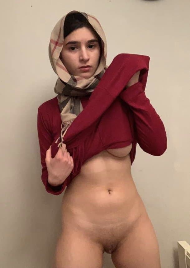 Extremely cute and beautiful arab slim perfect babe update 2 videos of undressing and fingering her